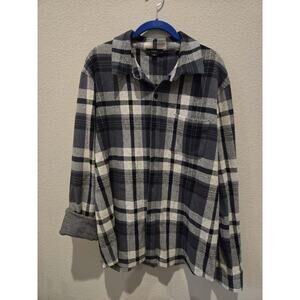 Vince Men's Plaid Flannel Button-Up Shirt Multicolor Size L